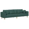 Vidaxl Kavč z blazino Temno zelena 250 x 77 x 76 cm blago