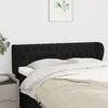 Vidaxl Vzglavje z ušesi črn 147x23x78/88 cm blago