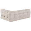 Jastučić za paletni kauč 3 pcs Krem 120 x 80 x 34 cm Tkanina