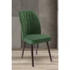 Hanah Home set trpezarijskih stolica Platinum 6 kom, kaki zelena tkanina Jerry, braon metalne noge