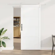 vidaXL Drsna vrata 93 x 211 cm Inženirski les Bela