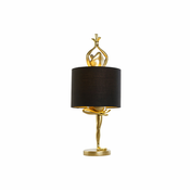 Stolna svjetiljka Home ESPRIT Crna zlatan Smola 50 W 220 V 28 x 28 x 68 cm (2 kom.)