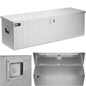 MSW Zaklepljiva aluminijasta transportna škatla za orodje 150 l 124 x 38,5 x 38,5 cm