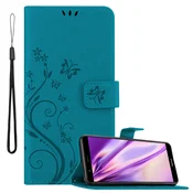 Cadorabo CADORABO Honor 7X v klasična rožnata zlata - ovitek v cvetličnem dizajnu z magnetnim zapiranjem, stoječo funkcijo in režami za kartice, (20563994)