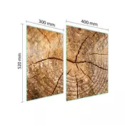 shumee STEKLENA ZAŠČITNA PLOŠČA ZA PEČ 70x52 NA DRVA