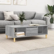 vidaXL s shranjevanjem z vrati Siva sonoma 103,5 x 60 x 35 cm Konstruiran les