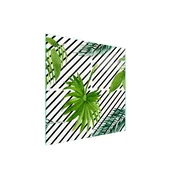 shumee Steklena zaščitna plošča za štedilnik 50x52 Leaf