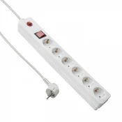 Fast Asia Produži kabl 6r/5m sa prekidacem i zašitom 3x1,5mm (Linkom) - beli ( 594 )