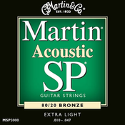 Martin MSP3000 80/20 Bronze Acoustic Guitar Strune Extra Light 010-047