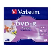 Verbatim DVD+R Printable 4,7 GB 1 kom