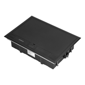 Talna škatla za modularne vtičnice 8 x 45x45 mm ali 16 x 22,5x45 mm, pokrov: plastika, črna
