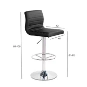 Homestar Barski stol AURA črn