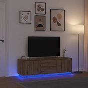 TV ormaric s LED svjetlima artisan hrast 160,5x41x50 cm