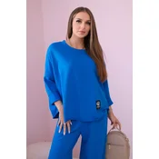 Cotton tracksuit cornflower blue