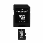 Intenso Kartica microSDHC Intenso, 16GB, klasa 10, sa SD-adapterom