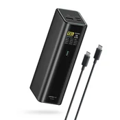Power bank Cuktech PB200U (CKPB200UGLGR) 20000mAh 210W z 1.3 TFT zaslonom in 2x USB-C kablom - black