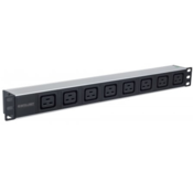 Intellinet 163613 8AC outlet(s) 1U Black, Silver power distribution unit (PDU)
