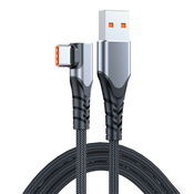 Polnilni in podatkovni kabel Ultra Rapid Fire s 66 W moči polnjenja in 6 A prenosa električnega toka - siv