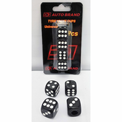 CAR 888 ACCESSORIES Kapice Ventila Crno-Bele Kockice 4kom