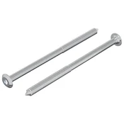 Vidaxl Vijak 2 szt. srebrna M6 x 100 mm Jeklo