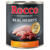 Rocco Real Hearts 6 x 800 g - Govedina s celimi piščančjimi srci