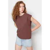 Trendyol Milla Ženska majica TWOSS20TS0021, Braon