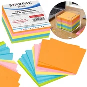 STARPAK Barvni pisarniški lističi, nelepeni, vložek za blok, blok za beležke 8,5x8,5x3,5 cm