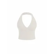 GOD SAVE QUEENS Športni top Second Skin Studio Halter Top slonovina