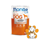 Monge Grill Senior Duck 100g, Obrok za Starije Pse u Kesici sa Pacetinom