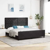 vidaXL vidaXL Postelja Črna 180x200 cm Samet, (22049385)