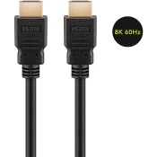 Goobay Ultra High Speed HDMI (M/M) 2.1 8K 60Hz 2m z Ethernet pozlačen črn kabel