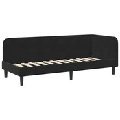 Vidaxl Kotna postelja Črna 80 x 200 cm Žamet