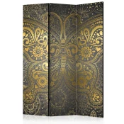 Paravan u 3 dijela - Golden Butterfly [Room Dividers] 135x172