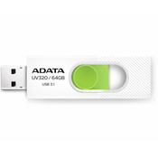 ADATA Flash disk UV320 64GB / USB 3.1 / bijelo-zeleni