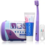 Curaprox Kids Travel Set potovalni set za kozmetiko za zobe, jezik in dlesni za otroke