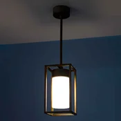 Moretti Luce Obesek luči Cubic3 3368 medenina antique/opal - Antični - starinska medenina, opal - Kovina