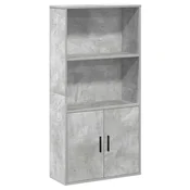 Vidaxl Knjižna omara betonsko siva 60x24x120 cm inženirski les