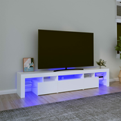 TV ormaric s LED svjetlima bijeli 200x36,5x40 cm