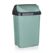keeeper Izvlečni koš za odpadke 10 l, pravokoten, plastičen, zelen, z nalepkami za ločevanje