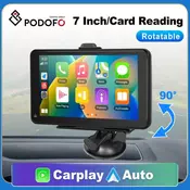 Podofo Universal 7” Car Radio Multimedia Video Player Portable Wireless Apple CarPlay Android Auto Touch Screen For BMW VW KIA