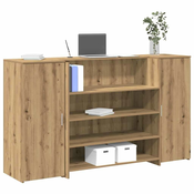vidaXL Sprejemna miza artisan hrast 180x50x103,5 cm inženirski les