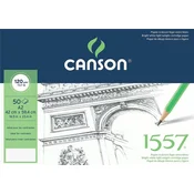 Rayher. Skicirka Canson 1557 A2 120 g, 50 listna