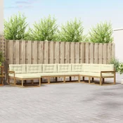 Set vanjskih sofa 8 pcs Bijela i krem
