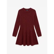 VERO MODA Pletena obleka VMISLA karminsko rdeča