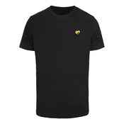 Mister Tee Majica Glossy Heart Pride modra/lila/korala/črna