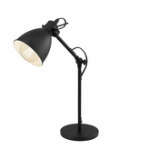 EGLO 49469 | Priddy Eglo stolna svjetiljka 42,5cm s prekidacem elementi koji se mogu okretati 1x E27 crno, bijelo