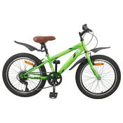 Vidaxl Otroško Kolo 20 Palcev 6-Speed za starost od 6 do 11 let Zelena