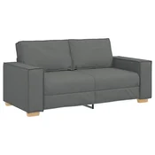 Vidaxl Dvosed Temno siv 180x78x84 cm blago