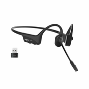 SHOKZ C110-AC-BK naglavne slušalice i slušalice s ugrađenim mikrofonom Bežično Kačenje na uho Ured / pozivni centar USB Tip-C Bluetooth Crno