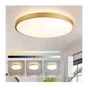 Brilagi - LED prigušiva svetiljka GLASS POOL DOUBLE LED/80W/230V 60 cm zlatna + daljinski upravljac